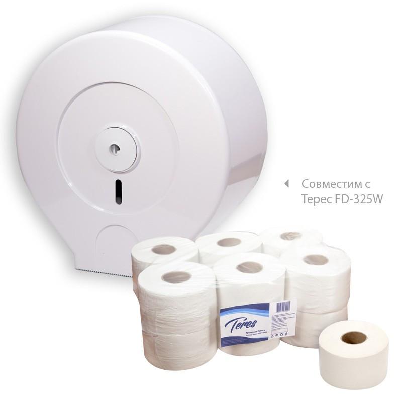 Бумага туалетная д/дисп Терес Эконом мини 1сл бел 200м 12рул/уп T-0024