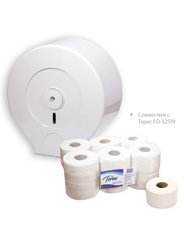Бумага туалетная д/дисп Терес Эконом мини 1сл бел 200м 12рул/уп T-0024