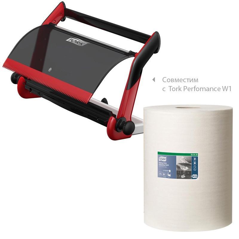 Материал протирочный нетканый Tork W1/W2/W3 280лx1рул/кор, белый 530137