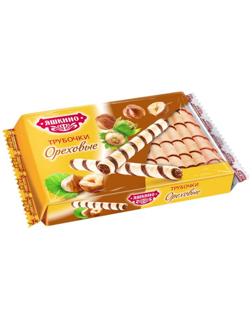 Вафли трубочки Яшкино Ореховые 190г КВ328