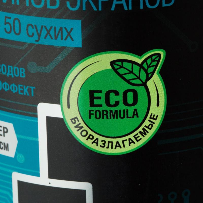 Салфетки Attache Selection Professional д/экранов, туба, вл+сух, 50+50 шт