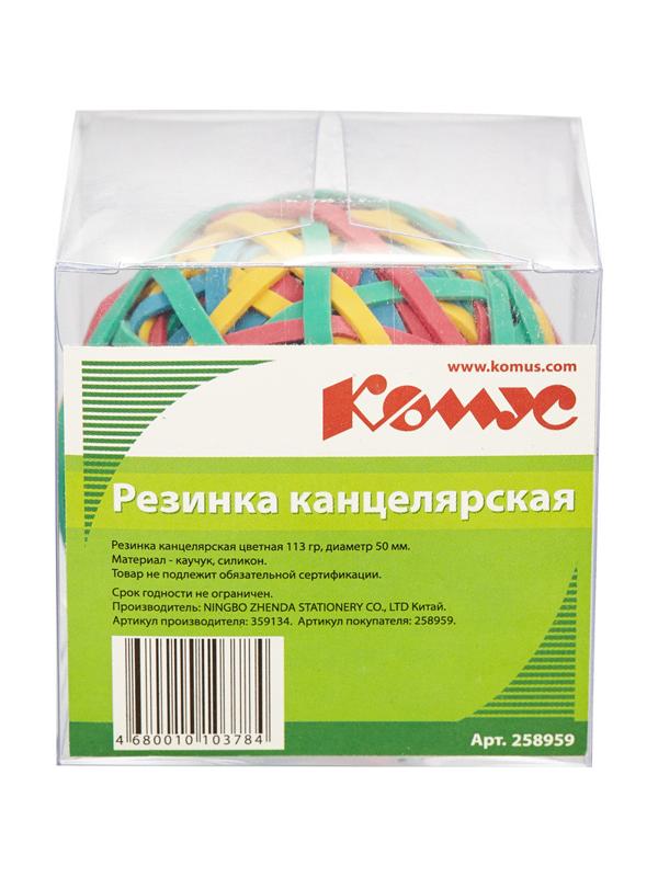 Резинка универсальная 113г диам.50 мм. Комус цвет ассорти