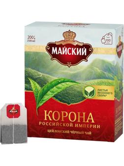 Чай Майский Корона Российской Империи черный 100пакx2г