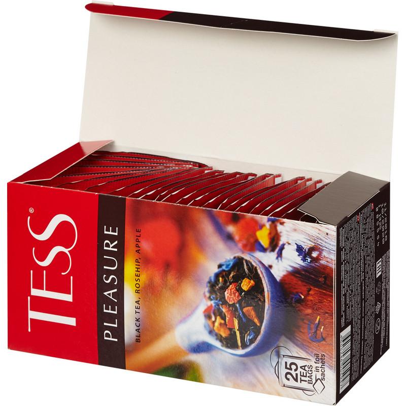 Чай черный ТЕSS Pleasure с фруктовыми добавками 1,5г*25пак