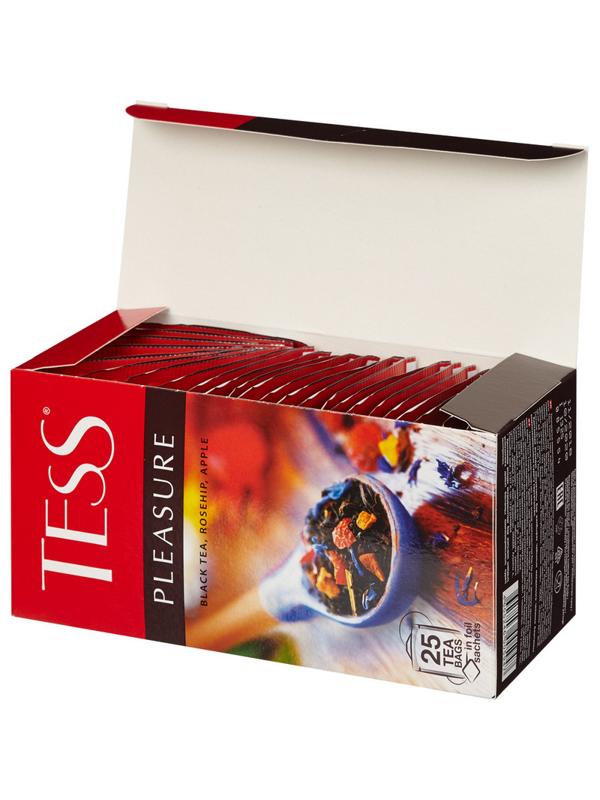 Чай черный ТЕSS Pleasure с фруктовыми добавками 1,5г*25пак