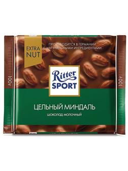 Шоколад Ritter Sport молочный цельный миндаль 100г
