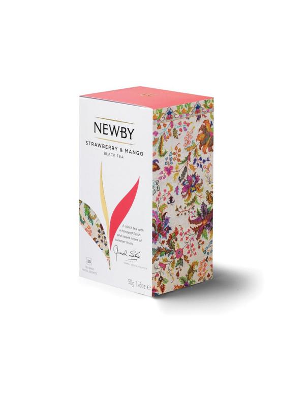Чай Newby Манго и Клубника черный 25 пакетиков