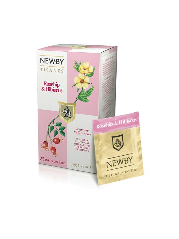 Чай Newby Шиповник и Гибискус травяной 25 пакетиков