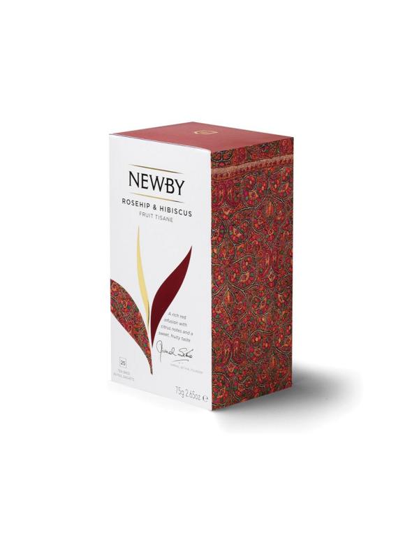 Чай Newby Шиповник и Гибискус травяной 25 пакетиков