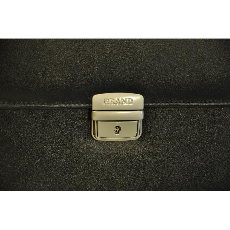 Портфель Grand из натуральной кожи черного цвета 01-057-0713