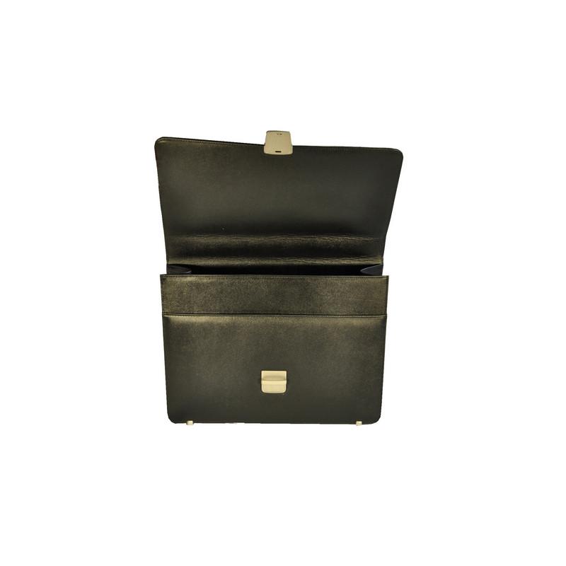 Портфель Grand из натуральной кожи черного цвета 01-057-0713