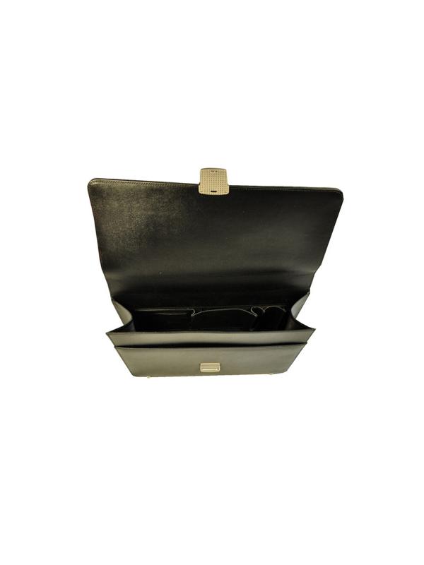 Портфель Grand из натуральной кожи черного цвета 01-057-0713