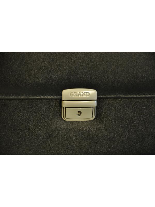 Портфель Grand из натуральной кожи черного цвета 01-057-0713