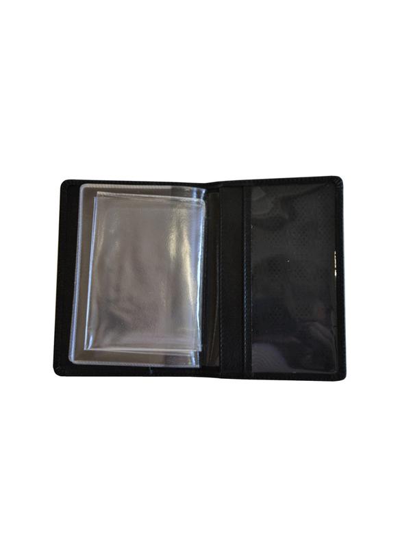 Обложка для автодокументов кожаная черная, 02-024-0713