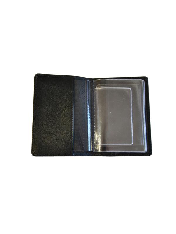 Обложка для автодокументов кожаная черная, 02-024-0713