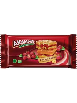 Вафли Акульчев Венские  джем земляника, 100 г.