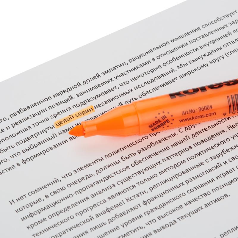 Набор текстовыделителей KORES набор 4цв. 1-5 мм 36040