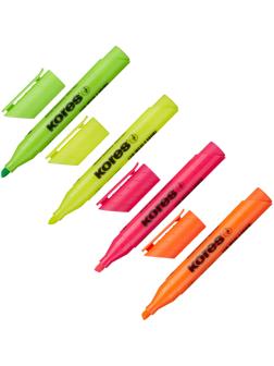 Набор текстовыделителей KORES набор 4цв. 1-5 мм 36040