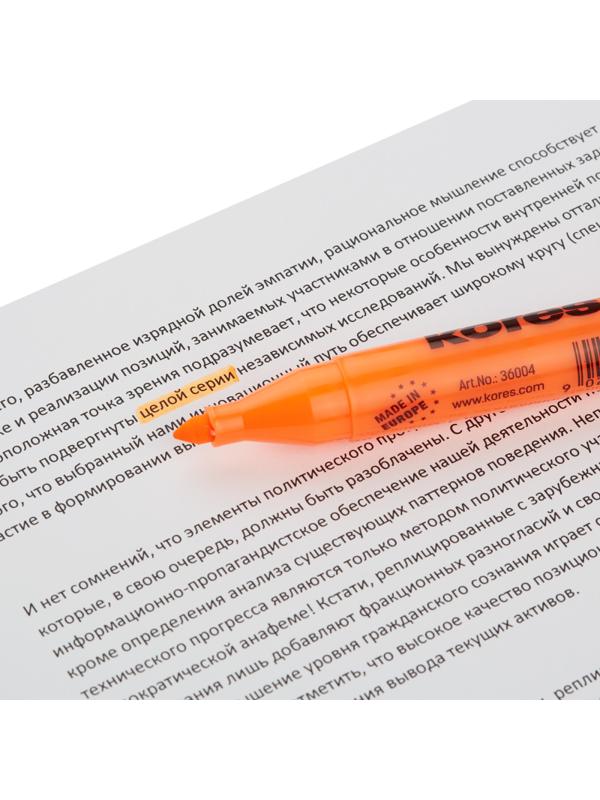 Набор текстовыделителей KORES набор 4цв. 1-5 мм 36040