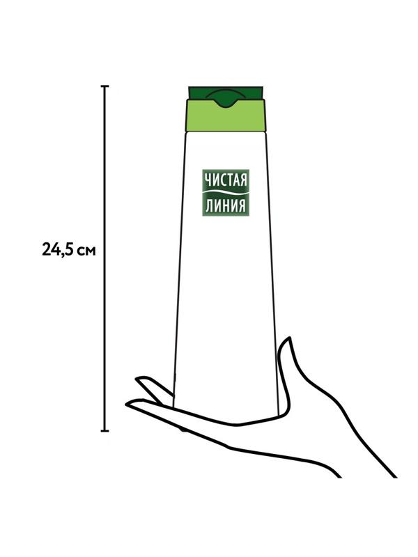 Шампунь ЧИСТАЯ ЛИНИЯ 2в1 Хмель и Репейное масло д/всех типов 400мл