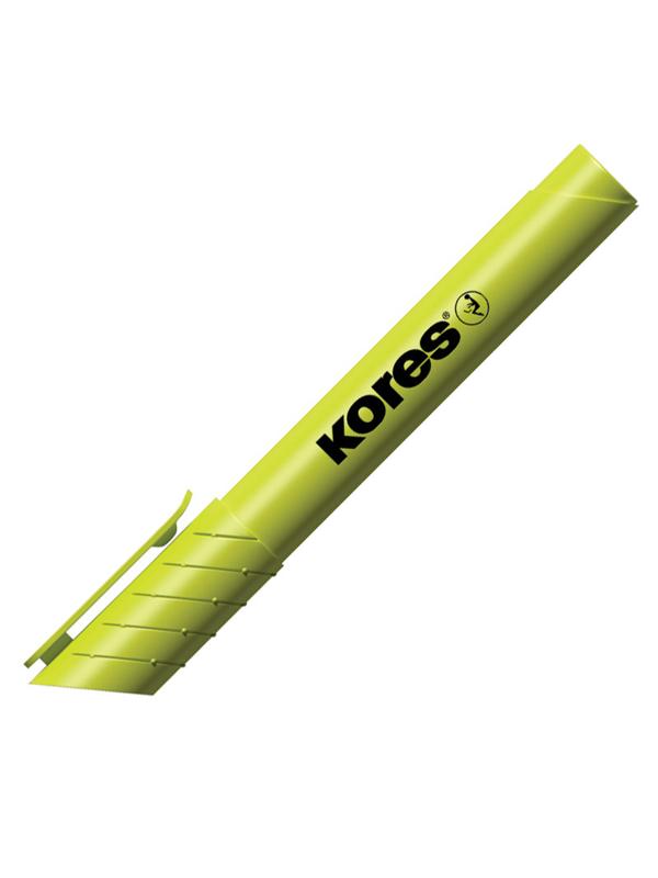 Маркер текстовыделитель KORES 1-5 мм желтый 36001