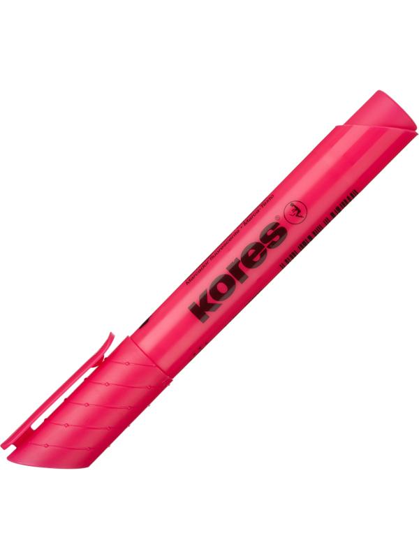 Маркер текстовыделитель KORES 1-5 мм розовый 36002