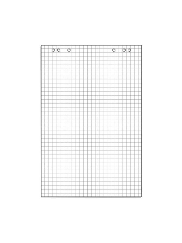 Блок бумаги для флипчартов клетка 67,5х98 10 лист. 80гр.