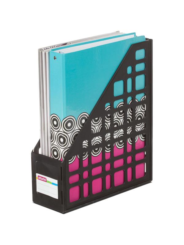 Лоток вертикальный Attache 85мм сборный 1 отд черный