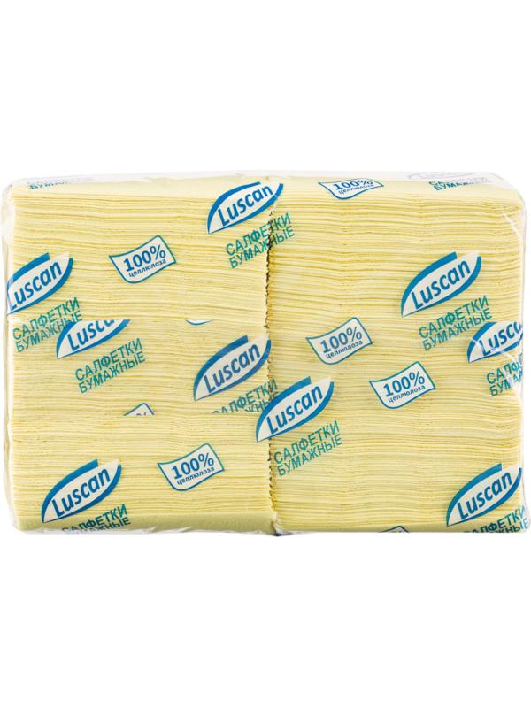 Салфетки бумажные Luscan Profi Pack 1сл24х24 пастельжелтые400 шт/уп