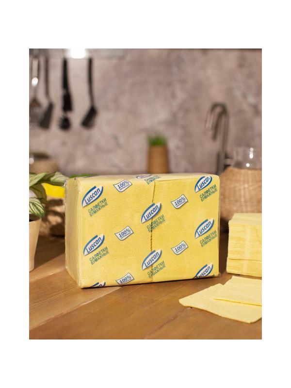 Салфетки бумажные Luscan Profi Pack 1сл24х24 пастельжелтые400 шт/уп