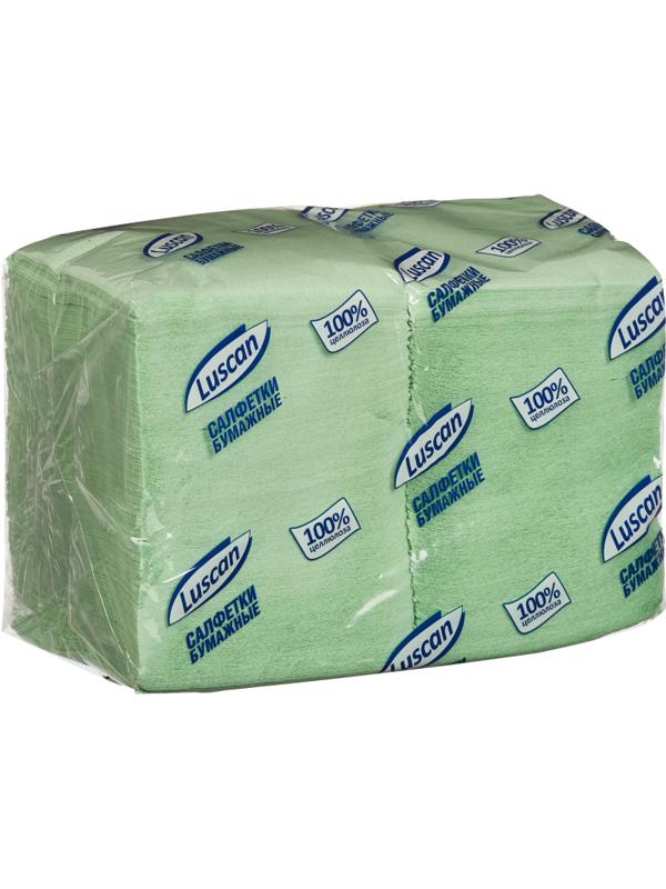 Салфетки бумажные Luscan Profi Pack 1сл24х24пастель салатовые 400 шт/уп