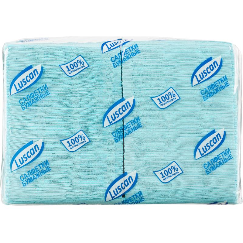 Салфетки бумажные Luscan Profi Pack 1сл24х24 пастель голубые400 шт/уп