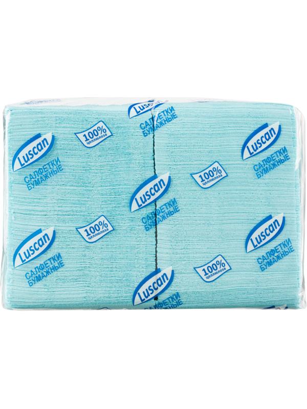 Салфетки бумажные Luscan Profi Pack 1сл24х24 пастель голубые400 шт/уп