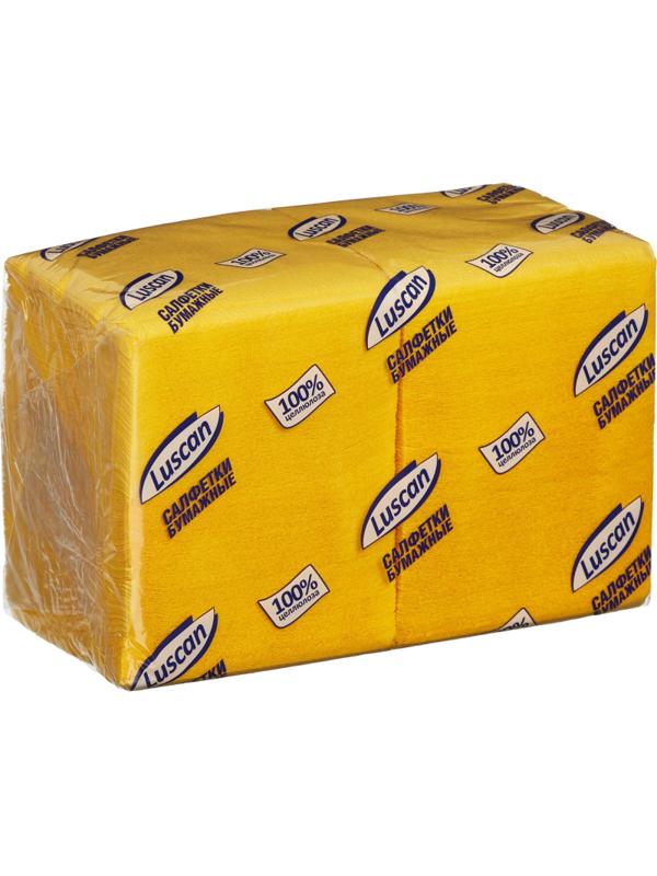 Салфетки бумажные Luscan Profi Pack 1сл24х24 желтые 400шт/уп