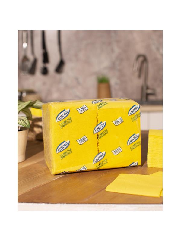 Салфетки бумажные Luscan Profi Pack 1сл24х24 желтые 400шт/уп