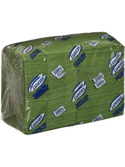 Салфетки бумажные Luscan Profi Pack 1сл24х24зеленые 400шт/уп