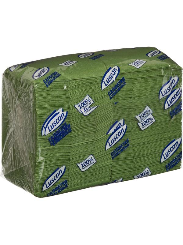Салфетки бумажные Luscan Profi Pack 1сл24х24зеленые 400шт/уп