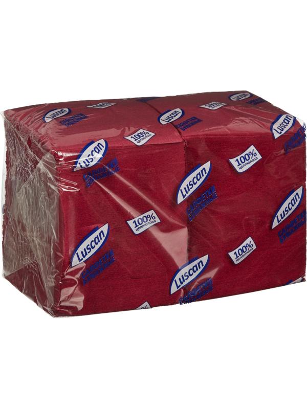 Салфетки бумажные Luscan Profi Pack 1сл24х24 бордовый400шт/уп