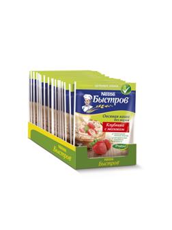 Каша Быстров клубника, молоко 17шт*40г