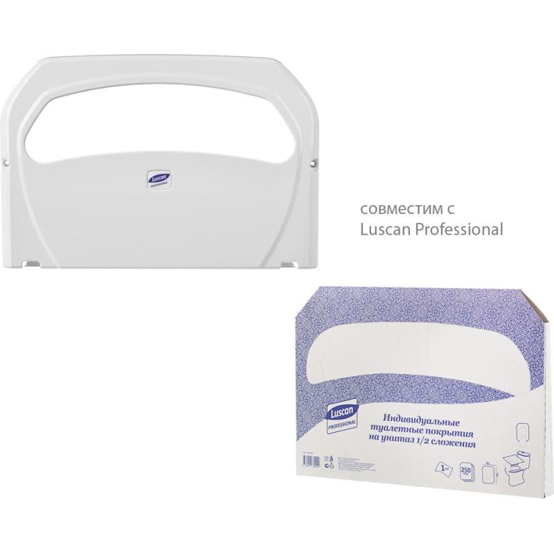 Одноразовые покрытия на унитаз Luscan Professional 1/2 сложения 250шт/уп