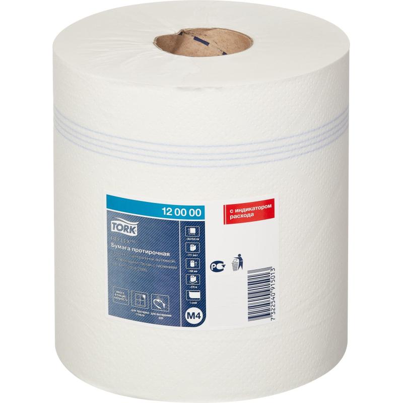 Бумага протирочная д/держ.Tork М4 с ЦВ 1сл.771л/рул. 6рул/уп 120000