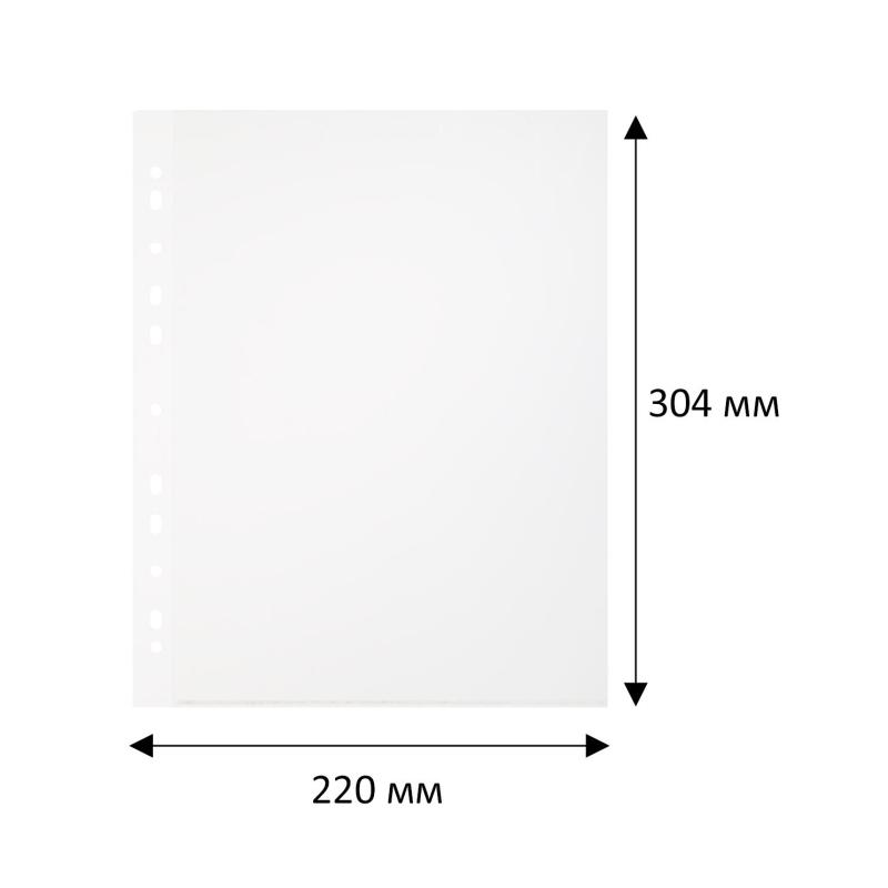 Файл-вкладыш уголок с перфорацией А4 Attache,180 мкм,10 шт./уп