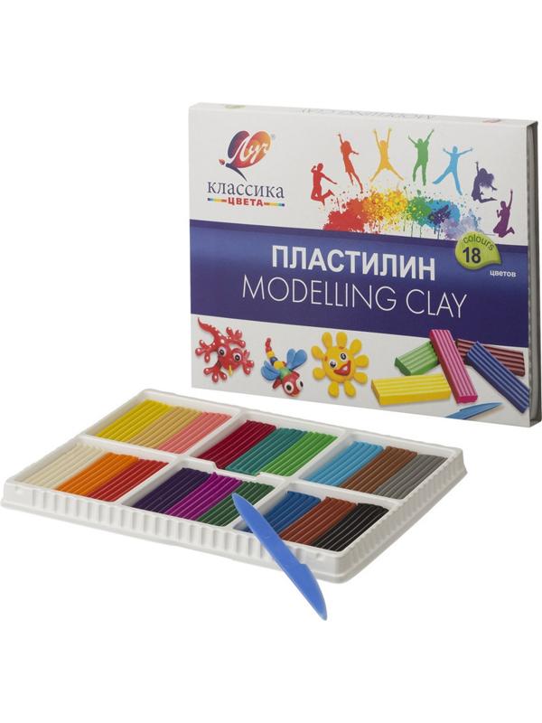 Пластилин Луч Классика 18цв 360гр со стеком