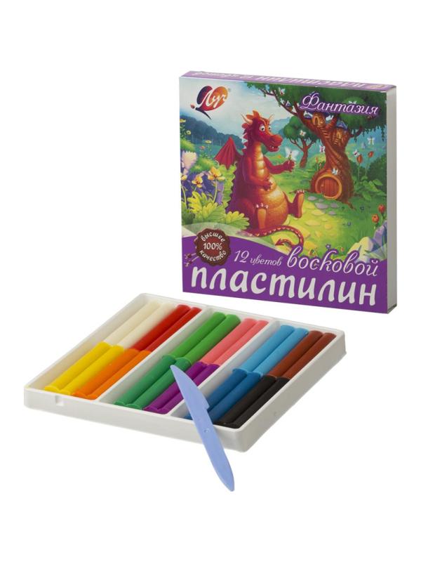 Пластилин Луч Фантазия 12цв со стеком 25с 1523-08