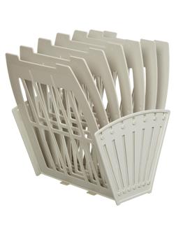 Лоток вертикальный Attache веер 6отделений 7секций серый