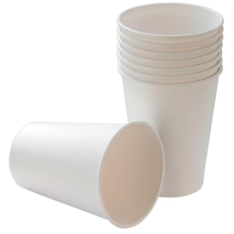 Стакан одноразовый бум 1-сл. d-90мм 300мл белый КОМУС 50шт/уп