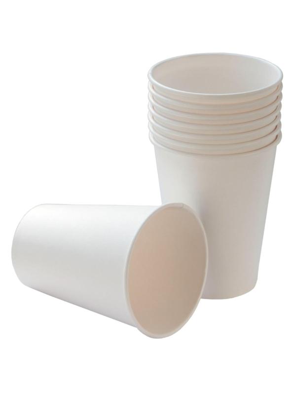 Стакан одноразовый бум 1-сл. d-90мм 300мл белый КОМУС 50шт/уп