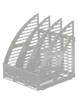 Лоток вертикальный Attache сборный 3 отделения серый