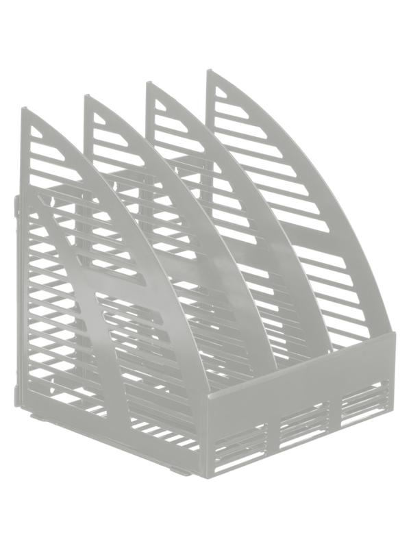 Лоток вертикальный Attache сборный 3 отделения серый