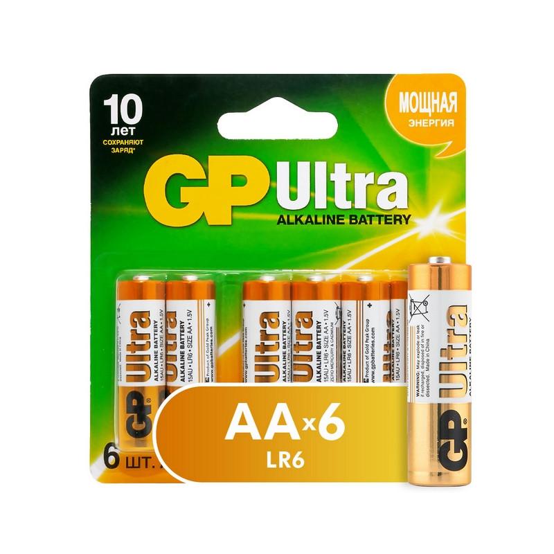 Батарейка GP Ultra AA, 6 шт/бл. GPPCA15AV021